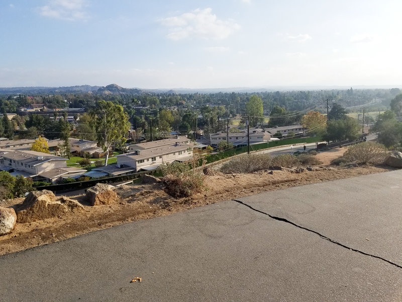 View of the city from the start of the trail