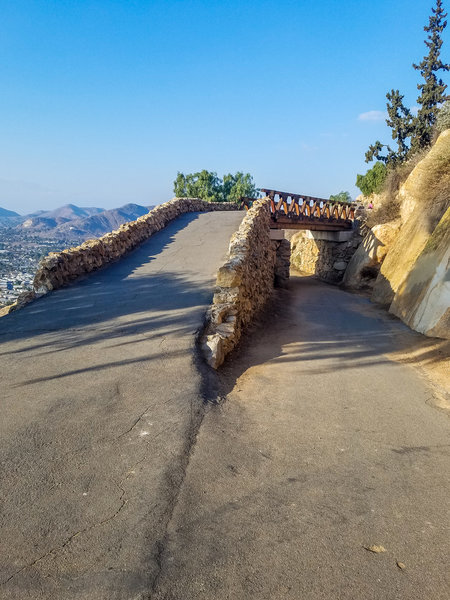 The Trail crosses over itself at a bridge.