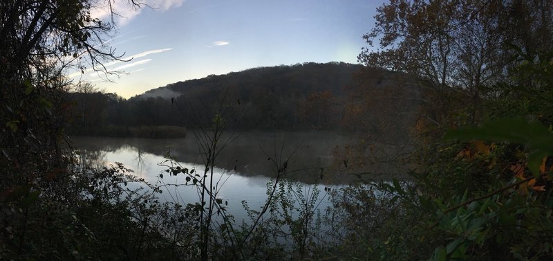 View of the Gun Powder River from the NCR trail near the entrance to the "off trail" trails.