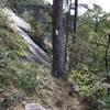 More technical slab crossings as you work your way back down Pinnacle towards Jones Gap, requires little climbing of boulders with some steep angles to avoid a long slide down. Areas like this with rain or ice can be a lot more hazardous trying to cross.