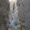 Hiking down into the canyon.