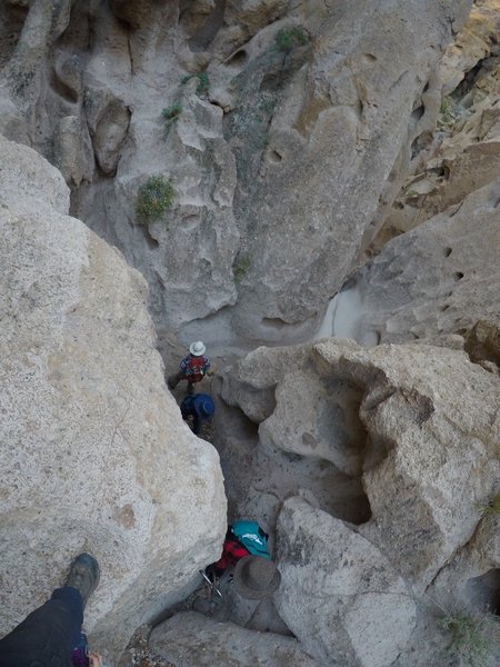 Looking down into part of the ring climb, in the canyon.