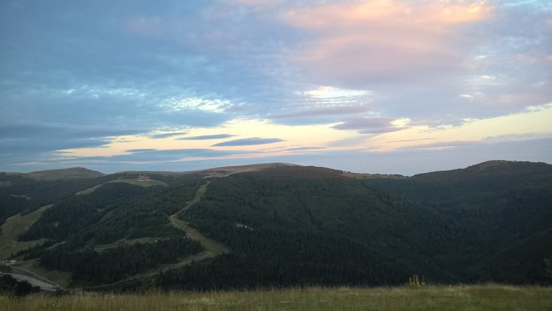 View to Honeck and other tops of Vosges