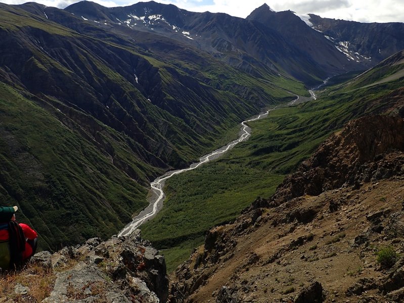 Sediments Creek from atop the plateau