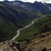 Sediments Creek from atop the plateau