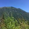 Great views abound from the trail of all the mountains along the I-90 corridor. This is likely Bandera Mountain.