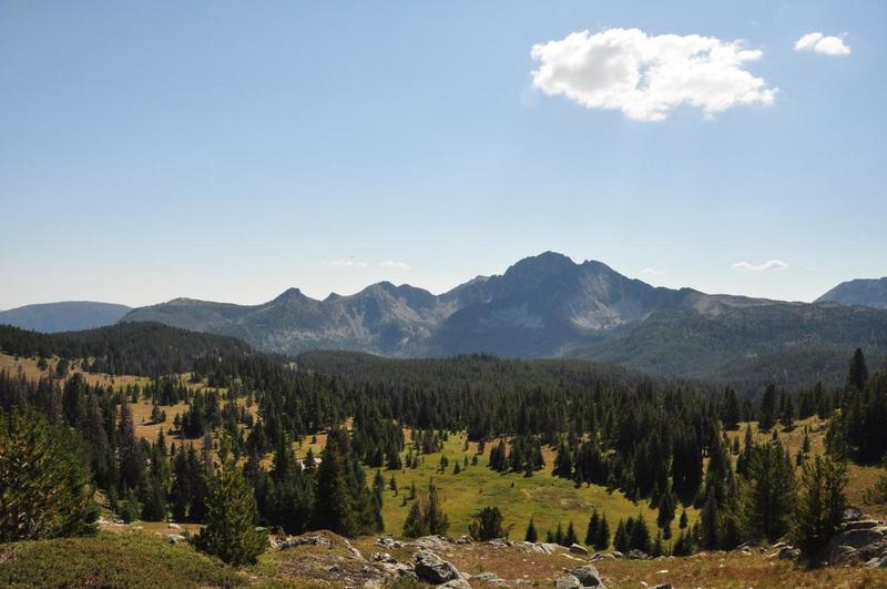 Looking back towards mt Remmel and four points