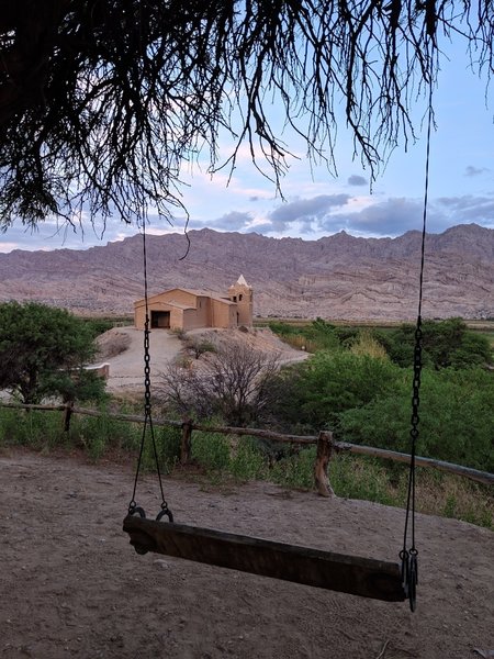 El Carmen's chapel from the east side of the social deck.