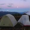 Our campsite at sunset