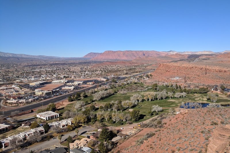 Looking out over the west side of St. George to Snow Canyon from the end of Owen's Loop.