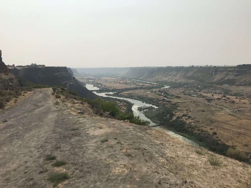 View of the Snake River Canyon from the beginning of the trail