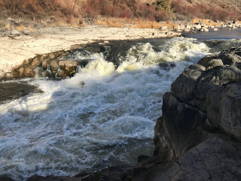 An impressive section of rapids above Auger Falls