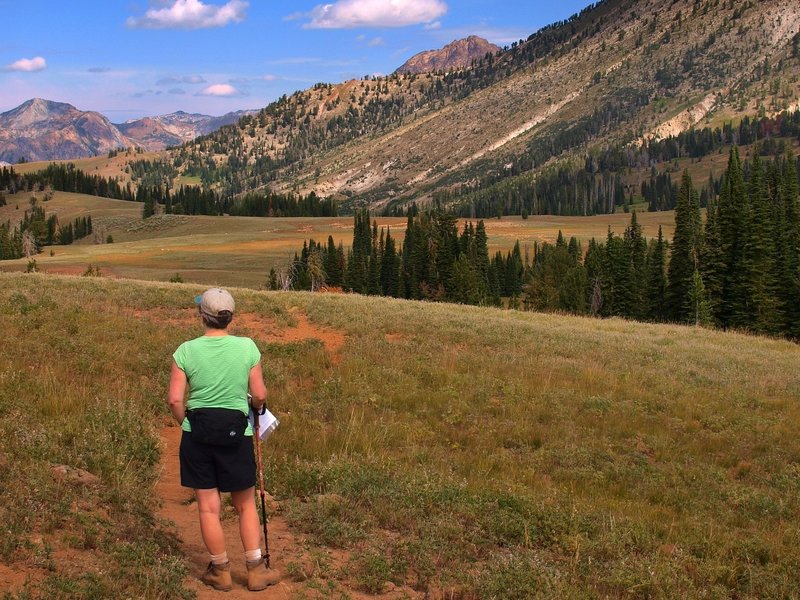 On the trail past Cornucopia Peak