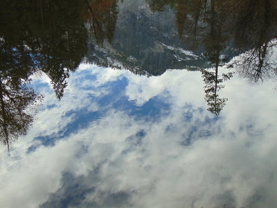 Valley walls reflection in Mirror Lake