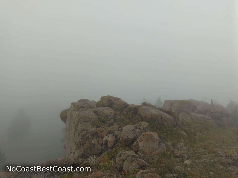 Fog at the summit of Sheepnose Mountain