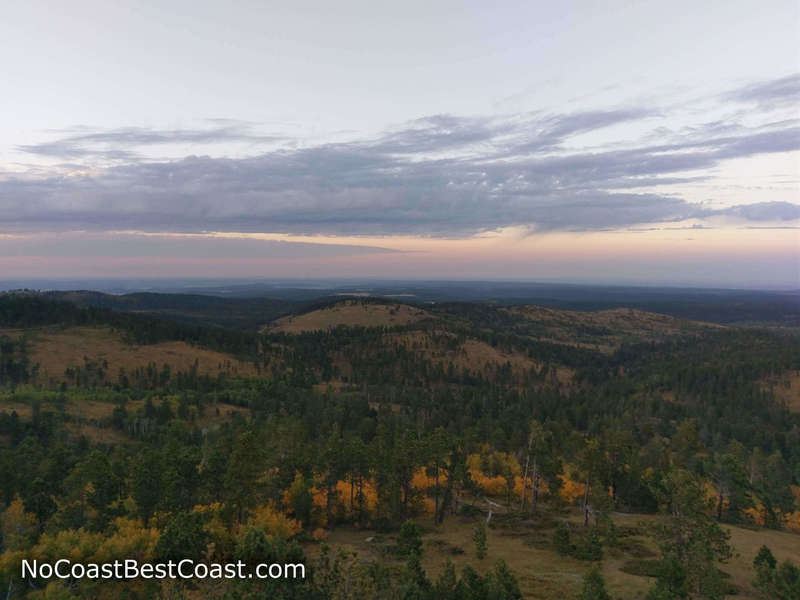 Sunset view from the Warren Peak Fire Lookout