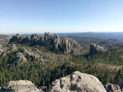 The Cathedral Spires seen from the summit of Little Devils Tower