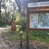 Trailhead at parking and playground / beach area.