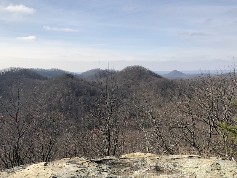 The end of the trail, looking SSW towards Ft. Knox and Lebanon Junction