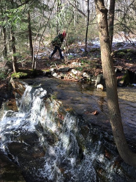 The waterfall on the green trail is quite pretty and would make a great place to take a short dip in summer.