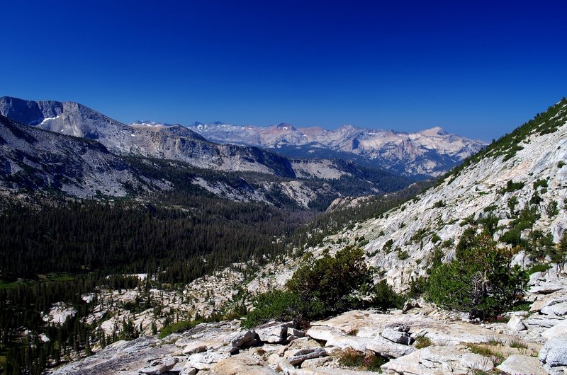 Looking southwest from Vogelsang Pass