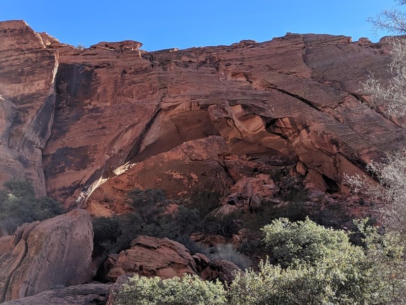 Johnson's Arch, with a clear span of about 100ft. Best lighting for photographs is early afternoon, not morning like this photo.