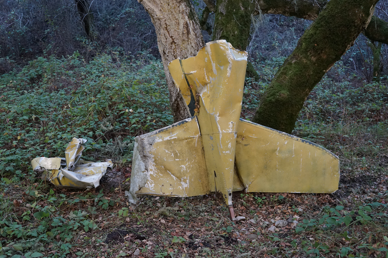 Airplane wreckage - tail section