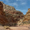 Layered sandstone from different ages around every turn in Lower Spring Canyon.