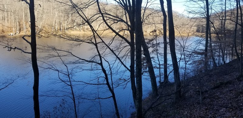 View across Lake Ogle from trail 7