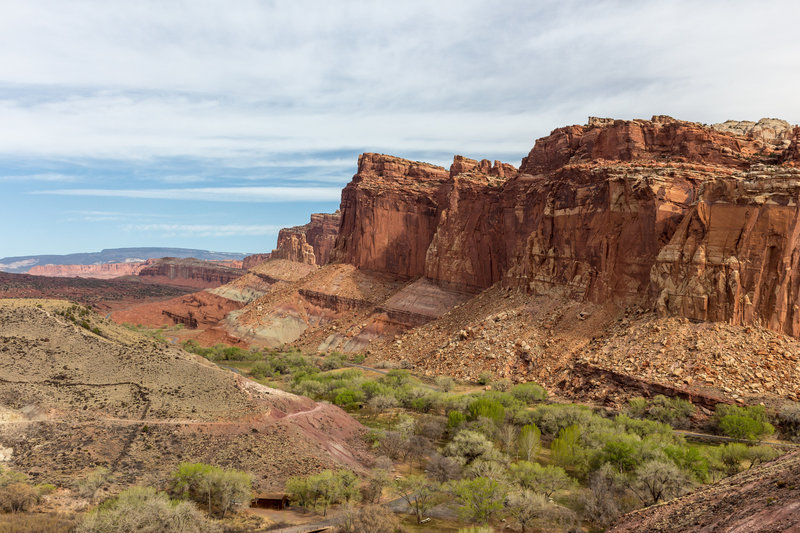 Fruita from the strenuous ascent up Cohab Canyon Trail