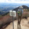 Jones Peak connector terminus looking south at Jones Peak. Proceed down to connect with the Bailey Canyon Trail.