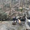 Jim & Roscoe at the scenic end of the Julia Woodward Trail