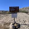 Getting to the trailhead is one of the most challenging parts of this trail. It requires an unimproved road trip down Glen Springs Road or River Road East to Solis. Trailhead is on right just before you hit the Rio Grande, across a small creek.