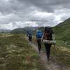 Walking the ridge at around mile 26 heading south from Hope to Cooper Landing