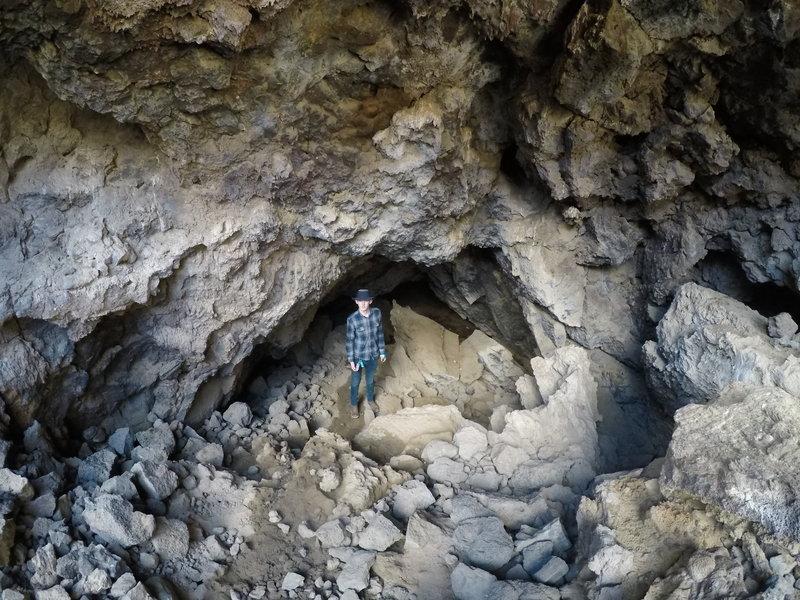 Looking down into the big tube.