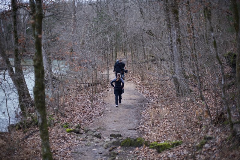 As the trail levels out, it follows the Roark river for a short distance.