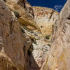 Sandstone walls in the narrows of Cottonwood Wash