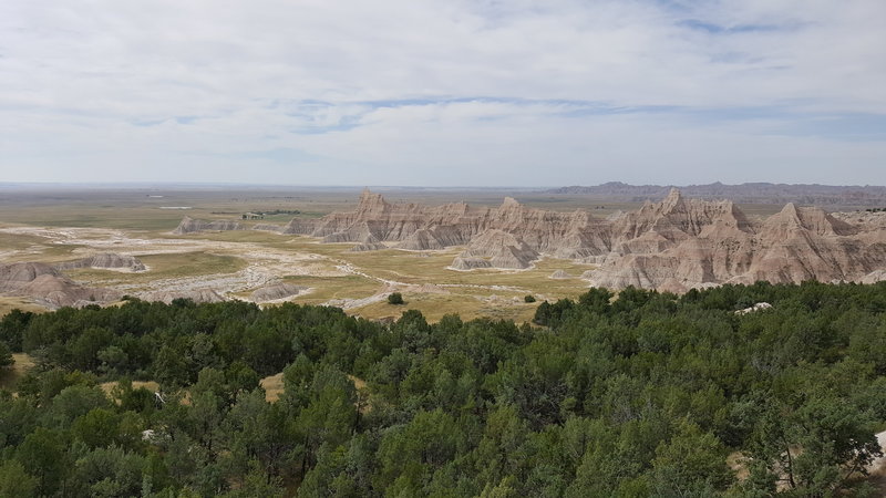 Looking back down at the juniper trees after climbing up out of deer haven