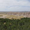 Looking back down at the juniper trees after climbing up out of deer haven