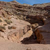 Mouth of Bell Canyon as you enter the San Rafael Reef. Follow the cairns and stay on the left rim.