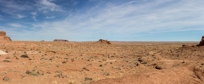 The area east of Goblin Valley State Park is actually quite barren and desolate