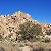 Some of the rock formations walling the valley. Note the people climbing (for scale), picture center and slightly left. Taken facing NE @ about 130pm.