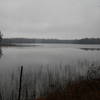 The view across Waboose Lake from the bay just north of the Campsite spur