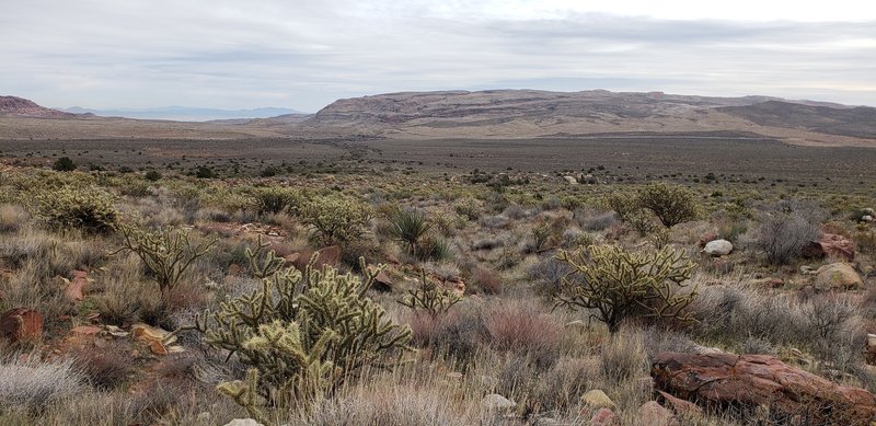 Along Knoll Trail you can look out to see the Cowboy Trail Rides canyon area