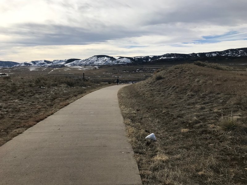 Last third of the trail, mountain views.