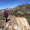 On the desert divide after joining the PCT. Headed towards Spitler Peak. Apache Peak and San Jacinto Peak in the background.