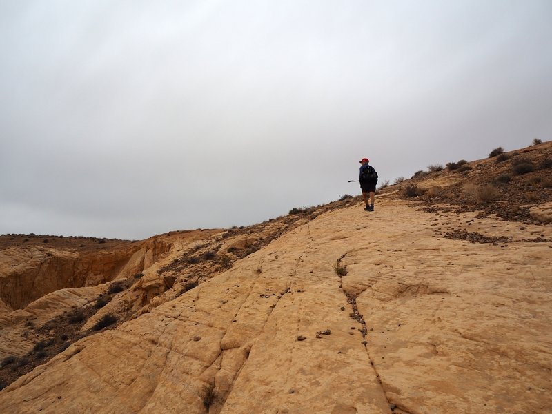 Climbing up to the Silica Dome parking lot