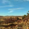 Overlooking the prairie and Wichita Mountains to the northwest on Elk Mountain Trail in February.