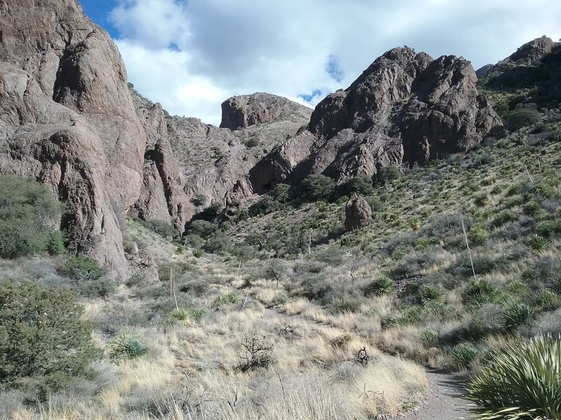 Entering the waterfall area.