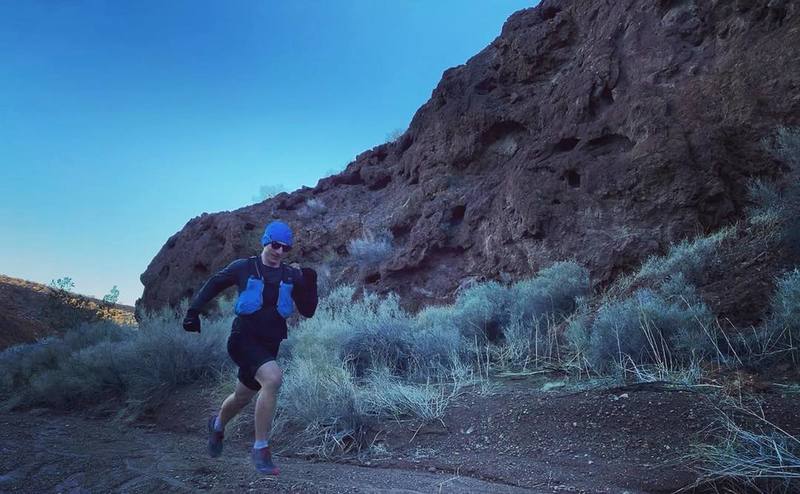 Running through one of the canyons.